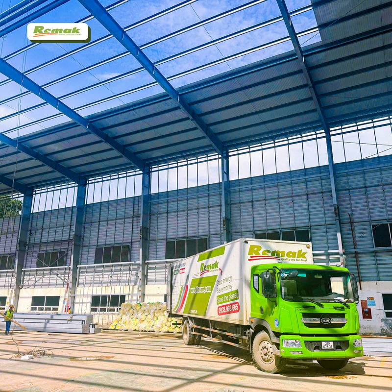 Bông thuỷ tinh Remak cách nhiệt mái tôn nhà xưởng